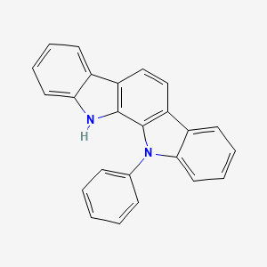 11,12-Dihydro-11-phenylindolo[2,3-a]carbazole structure, CAS 1024598-06-8
