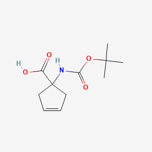 1-TERT-BUTOXYCARBONYLAMINO-CYCLOPENT-3-ENECARBOXYLIC ACID structure, CAS 213316-20-2