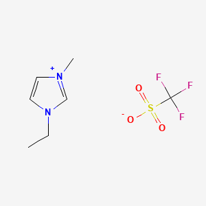 1-Ethyl-3-methylimidazolium trifluoromethanesulfonate structure, CAS 145022-44-2