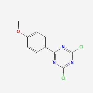 2,4-dichloro-6-(4-methoxyphenyl)-1,3,5-triazine structure, CAS 90723-86-7