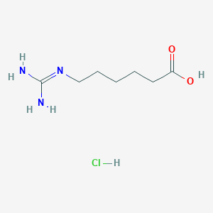 6-(diaminomethylideneamino)hexanoic acid structure, CAS 72198-14-2