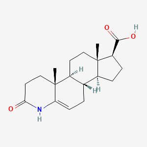 3-OXO-4-AZAANDROST-5-EEN-17-BETA-CARBONZUUR structure, CAS 103335-54-2