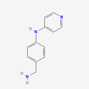 (4-Aminomethyl-phenyl)-pyridin-4-yl-amine structure, CAS 1516987-57-7