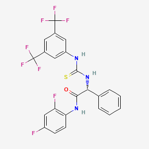 (2R)-2-({[3,5-bis(trifluoromethyl)phenyl]carbamothioyl}amino)-N-(2,4-difluorophenyl)-2-phenylacetamide structure, CAS 2101517-69-3
