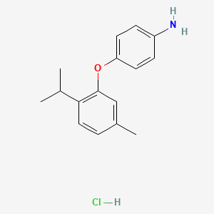 4-(2-ISOPROPYL-5-METHYLPHENOXY)ANILINEHYDROCHLORIDE structure, CAS 1184979-25-6