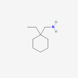 (1-ethylcyclohexyl)methanamine structure, CAS 143689-16-1