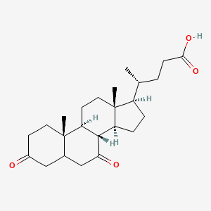 3,7-DIKETO-5BETA-CHOLAN-24-OIC ACID structure, CAS 28332-53-8