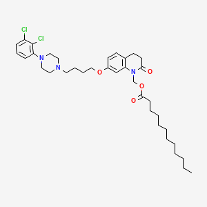 Aripiprazole Lauroxil structure, CAS 1259305-29-7