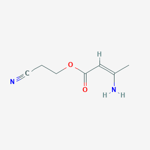 2-cyanoethyl 3-aminobut-2-enoate structure, CAS 193539-61-6