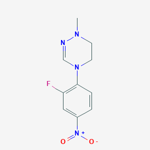 4-(2-fluoro-4-nitrophenyl)-1-methyl-1,4,5,6-tetrahydro-1,2,4-triazine structure, CAS 1334167-66-6