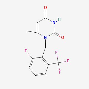Benzeneacetic acid, 4-fluoro-.alpha.-(1-methylethyl)-, (.alpha.S)- structure, CAS 830346-47-9