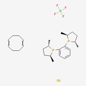 (+)-1,2-BIS((2S,5S)-2,5-DIMETHYLPHOSPHOLANO)BENZENE(CYCLOOCTADIENE)RHODIUM(I)TETRAFLUOROBORATE structure, CAS 205064-10-4