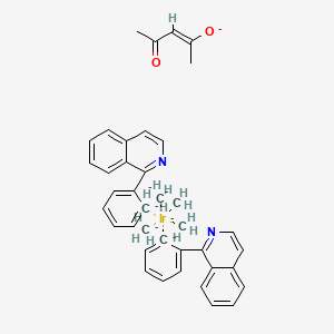 Bis(1-phenyl-isoquinoline)(Acetylacetonato)iridium(III) structure, CAS 435294-03-4