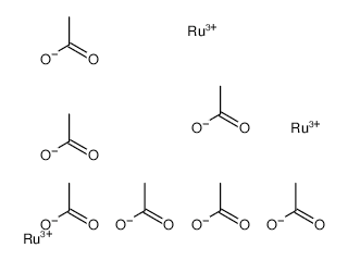hexakis[mu-(acetato-O:O')]-mu3-oxo-triangulo-triruthenium acetate structure, CAS 55466-76-7