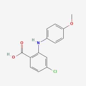 4-CHLORO-2-(4-METHOXY-PHENYLAMINO)-BENZOIC ACID structure, CAS 91-38-3