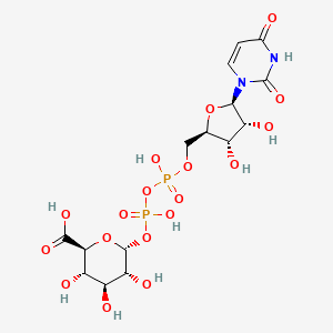 (2S,3S,4R,5R,6R)-6-[[[(2S,3S,4R,5R)-5-(2,4-dioxopyrimidin-1-yl)-3,4-dihydroxy-oxolan-2-yl]methoxy-hydroxy-phosphoryl]oxy-hydroxy-phosphoryl]oxy-3,4,5-trihydroxy-oxane-2-carboxylic structure, CAS 2616-64-0
