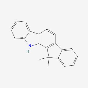 11,12-Dihydro-12,12-dimethylindeno[2,1-a]carbazole structure, CAS 1329054-41-2
