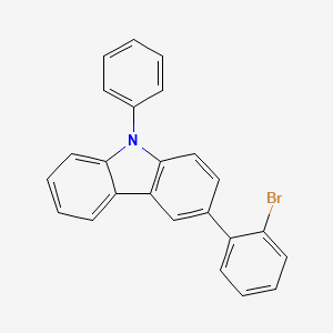 3-(2-Bromophenyl)-9-phenyl-9H-carbazole structure, CAS 1190100-35-6