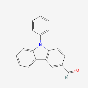 9-phenyl-9H-carbazole-3-carbaldehyde structure, CAS 87220-68-6