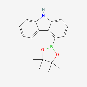 4-(4,4,5,5-tetraMethyl-1,3,2-dioxaborolan-2-yl)-9H-carbazole structure, CAS 1255309-13-7