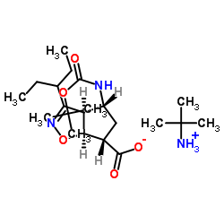 (3aR,4R,6S,6aS)-4-(tert-butoxycarbonylaMino)-3-(pentan-3-yl)-4,5,6,6a-tetrahydro-3aH-cyclopenta[d]isoxazole-6-carboxylic acid structure, CAS 316173-28-1
