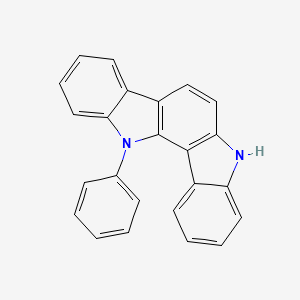 Indolo[3,2-a]carbazole,5,12-dihydro-12-phenyl- structure, CAS 1346571-68-3