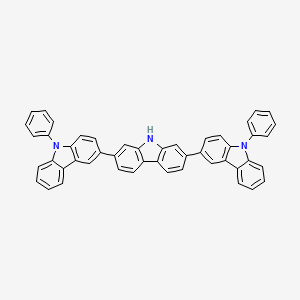 2,7-bis(9-phenyl-9H-carbazol-3-yl)-9H-carbazole structure, CAS 1402543-31-0