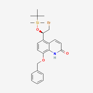 (8-(benzyloxy)-5-[(1R)-2-broMo-1-{[tert-butyl(diMethyl)silyl]oxy}ethyl]quinolin-2(1H)-one ) structure, CAS 530084-74-3