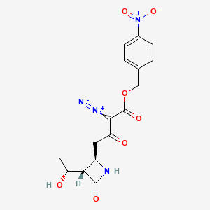 2-Azetidinebutanoic acid, a-diazo-3-(1-hydroxyethyl)-b,4-dioxo-, (4-nitrophenyl)Methyl ester, [2R-[2a,3b(R*)]]- structure, CAS 74288-39-4