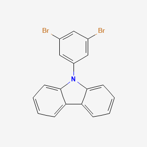9-(3,5-Dibromophenyl)-9H-carbazole structure, CAS 750573-26-3