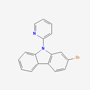 2-bromo-9-(pyridin-2-yl)-9H-carbazole structure, CAS 1352932-32-1