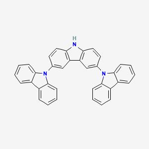 6-(9H-carbazol-9-yl)-9H-3,9'-bicarbazole structure, CAS 606129-90-2