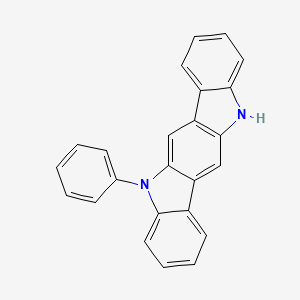 5,11-dihydro-5-phenylindolo[3,2-b]carbazole structure, CAS 1316311-27-9