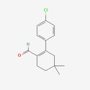 4'-chloro-5,5-diMethyl-3,4,5,6-tetrahydro-[1,1'-biphenyl]-2-carbaldehyde structure, CAS 1228837-05-5