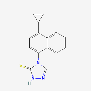 4-(4-cyclopropylnaphthalen-1-yl)-1H-1,2,4-triazole-5(4H)-thione structure, CAS 1533519-84-4