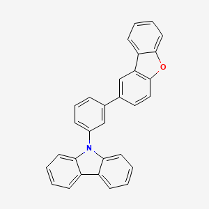 9-[3-(Dibenzo[b,d]furan-2-yl)phenyl]-9H-carbazole structure, CAS 1338446-77-7