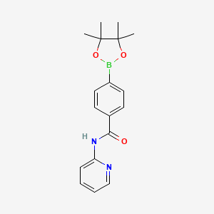 N-Pyridin-2-yl-4-(4,4,5,5-tetramethyl-[1,3,2]dioxaborolan-2-yl)-benzamide structure, CAS 1383385-64-5