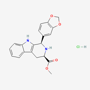 (1R,3R)-9H-PYRIDO[3,4-B]INDOLE-3-CARBOXYLIC ACID, 1,2,3,4-TETRAHYDRO-1-(3,4-METHYLENEDIOXYPH ENYL), METHYL ESTER, HYDROCHLORIDE structure, CAS 171752-68-4
