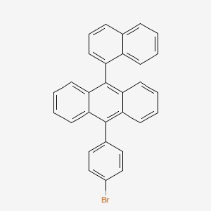 9-(4-broMophenyl)-10-(naphthalen-1-yl)anthracene structure, CAS 1160506-32-0