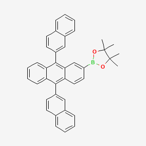 2-(9,10-di(naphthalen-2-yl)anthracen-2-yl)-4,4,5,5-tetramethyl-1,3,2-dioxaborolane structure, CAS 624744-67-8