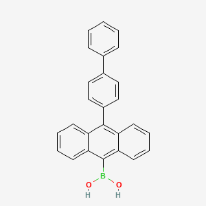 Boronic acid, (10-[1,1'-biphenyl]-4-yl-9-anthracenyl)- structure, CAS 400607-47-8