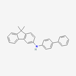 N-[1,1'-Biphenyl]-4-yl-9,9-dimethyl-9H-fluoren-3-amine structure, CAS 1326137-97-6