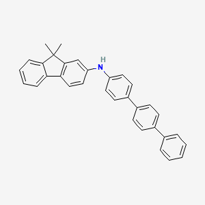 9,9-Dimethyl-N-[1,1':4',1''-terphenyl]-4-yl-9H-fluoren-2-amine structure, CAS 1179529-07-7