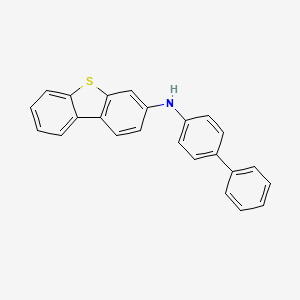 N-[1,1'-biphenyl]-4yl-dibenzothiophene-3-amine structure, CAS 1290039-87-0