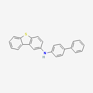 N-[1,1'-biphenyl]-4-yl-2-Dibenzothiophenamine structure, CAS 1300028-93-6