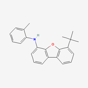 6-(Tert-butyl)-N-(o-tolyl)dibenzo[b,d]furan-4-amine structure, CAS 1609080-12-7
