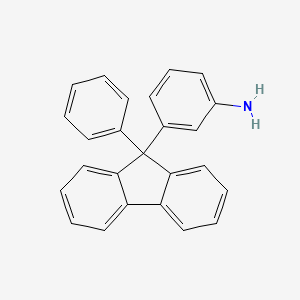 3-(9-phenyl-9H-fluoren-9-yl)aniline structure, CAS 2A-1172466