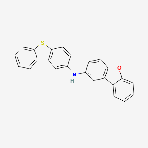 N-(dibenzo[b,d]thiophen-2-yl)dibenzo[b,d]furan-2-amine structure, CAS 2A-1172478