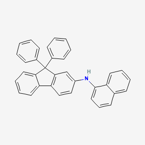 N-(naphthalen-1-yl)-9,9-diphenyl-9H-fluoren-2-aMine structure, CAS 1196694-11-7