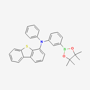 N-phenyl-N-(3-(4,4,5,5-tetramethyl-1,3,2-dioxaborolan-2-yl)phenyl)dibenzo[b,d]thiophen-4-amine structure, CAS 2A-1172491